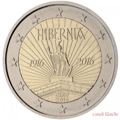 Irlanda 2016 2 € euros conmemorativos Cent. alzamiento de Pascua 1916 Hibernia 