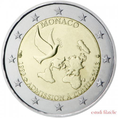 Mónaco 2013 2 € euros conmemorativos Naciones Unidas