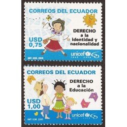 Ecuador 2031 + 2031A 2006 60 Aniversario UNICEF Derecho a la educación MNH Ecuador 2031 + 2031A 2006 60 Aniversario UNICEF Derecho a la educación MNH