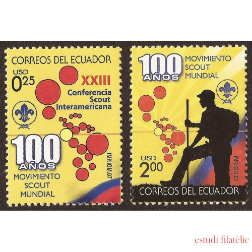 Ecuador 2045/46 2007 100 años Movimiento Scout Mundial MNH 