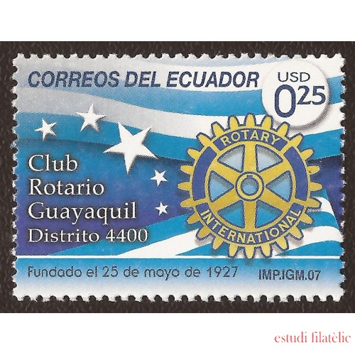 Ecuador 2047 2007 80 Aniversario Club Rotary Guayaquil MNH 