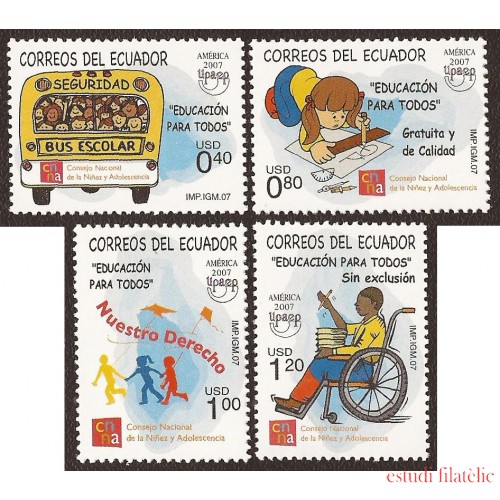 Ecuador 2048/51 2007 UPAEP Educación para todos MNH 