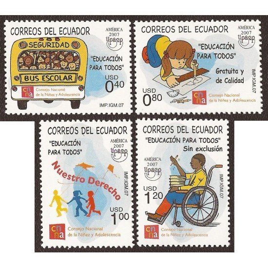 Ecuador 2048/51 2007 UPAEP Educación para todos MNH Ecuador 2048/51 2007 UPAEP Educación para todos MNH