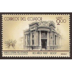Ecuador 2054 2007 80 Años Banco Central 1927 - 2007 MNH Ecuador 2054 2007 80 Años Banco Central 1927 - 2007 MNH