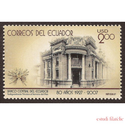 Ecuador 2054 2007 80 Años Banco Central 1927 - 2007 MNH 