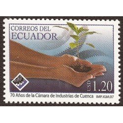 Ecuador 2055 2007 70 Aniversario Cámara Industria de Cuenca Flora MNH Ecuador 2055 2007 70 Aniversario Cámara Industria de Cuenca Flora MNH