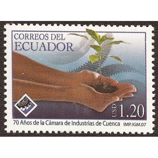 Ecuador 2055 2007 70 Aniversario Cámara Industria de Cuenca Flora MNH Ecuador 2055 2007 70 Aniversario Cámara Industria de Cuenca Flora MNH