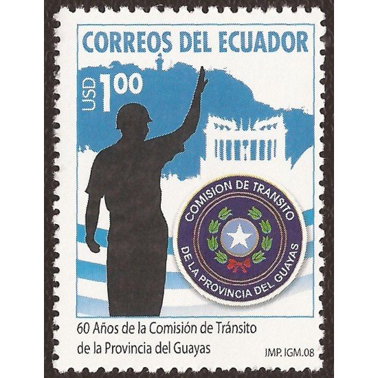Ecuador 2083 2008 60 Aniversario Comisión Tránsito Provincia de Guayas MNH