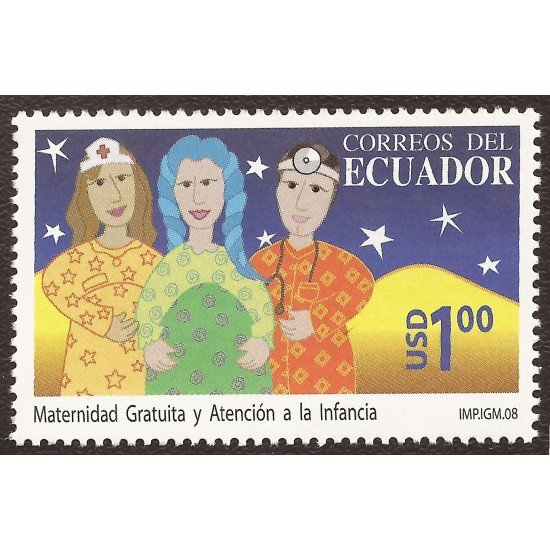 Ecuador 2084 2008 Maternidad Gratuita y Atención a la Infancia Sanidad MNH Ecuador 2084 2008 Maternidad Gratuita y Atención a la Infancia Sanidad MNH