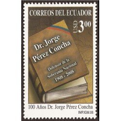 Ecuador 2094 2008 1000 Años Dr. Jorge Pérez Concha MNH Ecuador 2094 2008 1000 Años Dr. Jorge Pérez Concha MNH