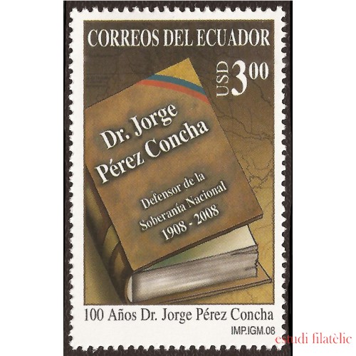 Ecuador 2094 2008 1000 Años Dr. Jorge Pérez  Concha MNH 