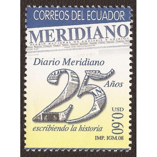 Ecuador 2103 2008 25 Años Diario Meridiano MNH Ecuador 2103 2008 25 Años Diario Meridiano MNH