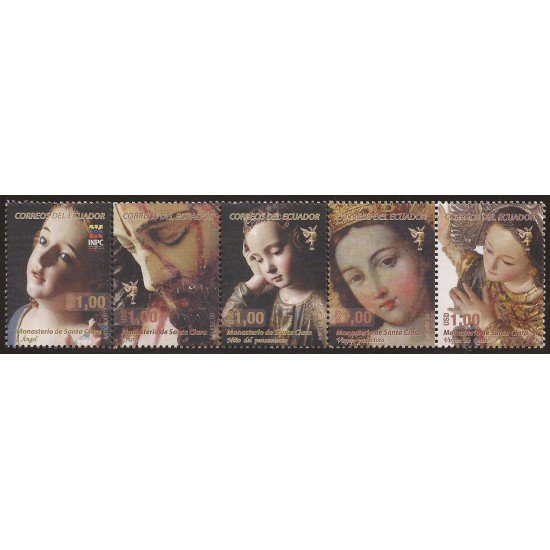 Ecuador 2138/42 2009 Arte Religioso Monasterio de Santa Clara Religión MNH Ecuador 2138/42 2009 Arte Religioso Monasterio de Santa Clara Religión MNH