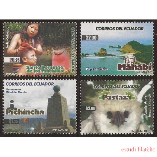 Ecuador 2253/56 2010 Provincias Pastaza Manbí Pichincha Santo Domingo Tsáchilas 
