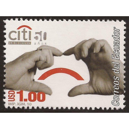 Ecuador 2257 2010 50 Años Citibank Banco MNH