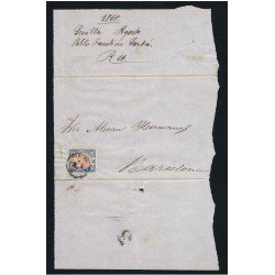 España Carta Nº 95 Sevilla a Barcelona 1868 España Carta Nº 95 Sevilla a Barcelona 1868