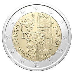 Finlandia 2016 2 € euros conmemorativos 100º Nacimiento Georg Henrik von Wright Finlandia 2016 2 € euros conmemorativos 100º Nacimiento Georg Henrik von Wright