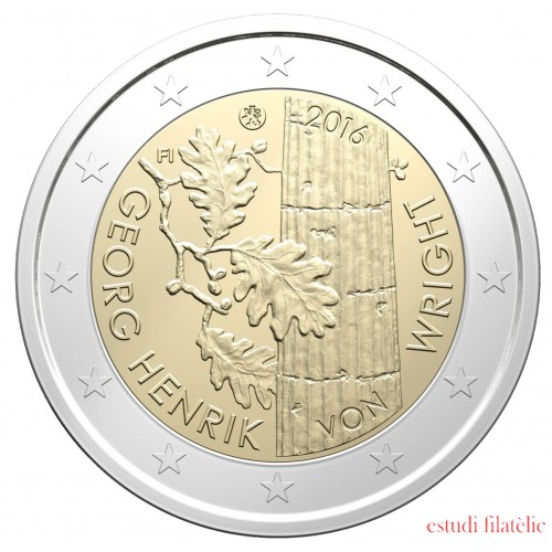 Finlandia 2016 2 € euros conmemorativos 100º Nacimiento Georg Henrik von Wright