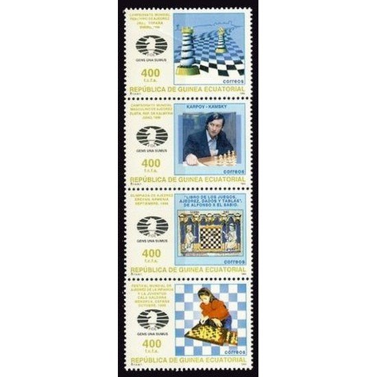 Guinea Ecuatorial 222/25 1996 Ajedrez MNH Guinea Ecuatorial 222/25 1996 Ajedrez MNH