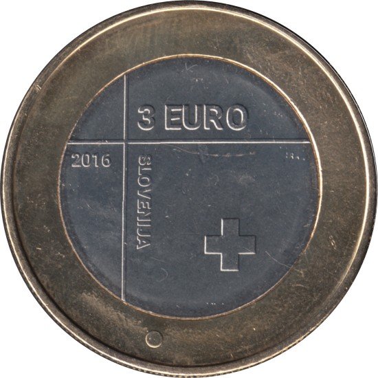 Eslovenia 2016 Moneda 3 € euros Conmemorativos 150º Av Cruz Roja Eslovenia 2016 Moneda 3 € euros Conmemorativos 150º Av Cruz Roja