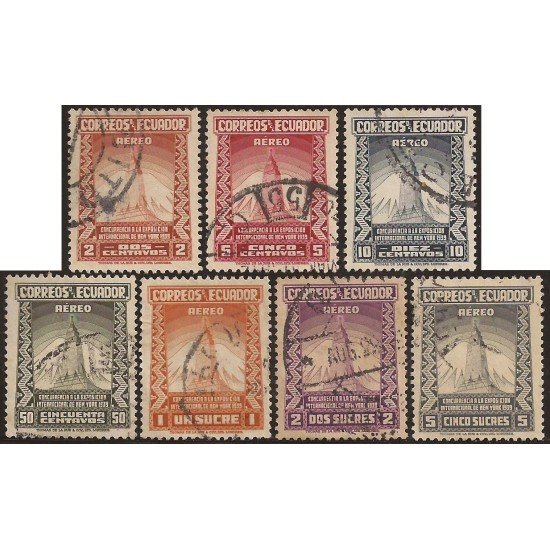 Ecuador A- 82/88 1939 Exposición Mundial de New York Usados