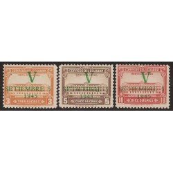Ecuador A- 141A/C 1945 Servicio Aéreo Palacio del Gobierno V Setiembre MNH Ecuador A- 141A/C 1945 Servicio Aéreo Palacio del Gobierno V Setiembre MNH