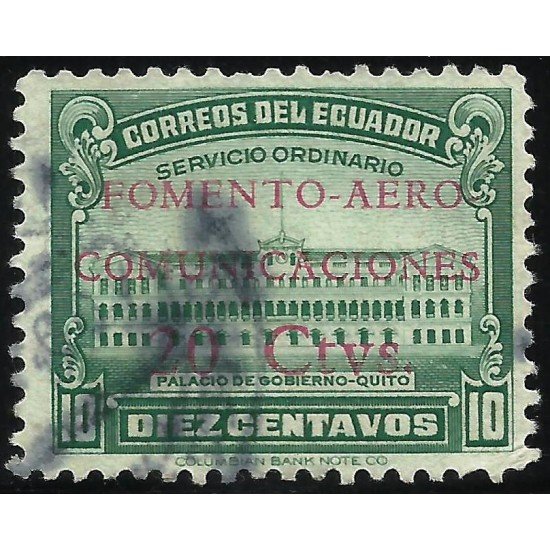 Ecuador A- 143a Variedad Aéreo Sobrecarga Roja Fomento Comunicaciones Usado Ecuador A- 143a Variedad Aéreo Sobrecarga Roja Fomento Comunicaciones Usado