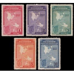 Ecuador A 149/53 Aéreo 1946 Carretera Panamericana MNH Ecuador A 149/53 Aéreo 1946 Carretera Panamericana MNH