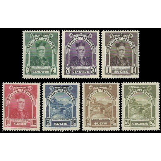 Ecuador A- 169/75 1947 Aéreo Regadío de Riobamba MNH Ecuador A- 169/75 1947 Aéreo Regadío de Riobamba MNH
