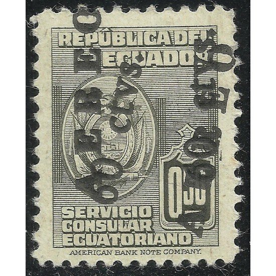 Ecuador A- 216a 1949 Variedad Variety Doble Sobrecarga Servicio Consular MH Ecuador A- 216a 1949 Variedad Variety Doble Sobrecarga Servicio Consular MH
