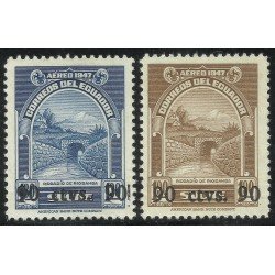 Ecuador A- 217/18 1950 Aéreo Regadío de Riobamba MH Ecuador A- 217/18 1950 Aéreo Regadío de Riobamba MH
