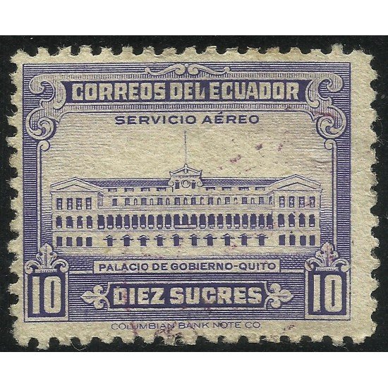 Ecuador A-219 1950 Servicio Aéreo Palacio del Gobierno de Quito MH Ecuador A-219 1950 Servicio Aéreo Palacio del Gobierno de Quito MH