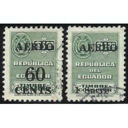 Ecuador A- 235/36 1952 Aéreo Servicio Consular Usados Ecuador A- 235/36 1952 Aéreo Servicio Consular Usados