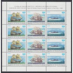 Guinea Ecuatorial 226/28 1996 Minihojita Barcos MNH