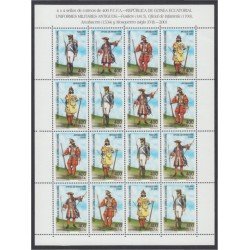 Guinea Ecuatorial 288/91 2002 Uniformes militares MNH Guinea Ecuatorial 288/91 2002 Uniformes militares MNH