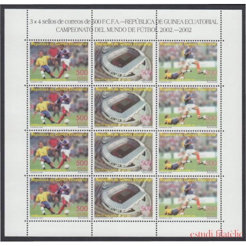 Guinea Ecuatorial 304/06 2003 Minihojita Copa del Mundo de Fútbol 2002 MNH