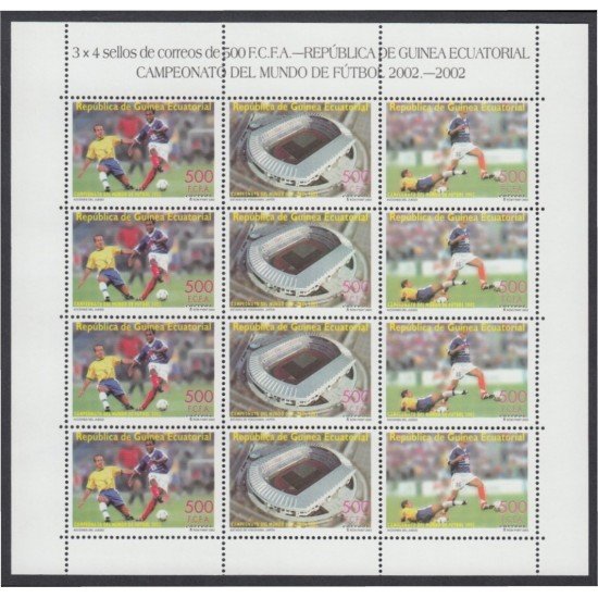 Guinea Ecuatorial 304/06 2003 Minihojita Copa del Mundo de Fútbol 2002 MNH