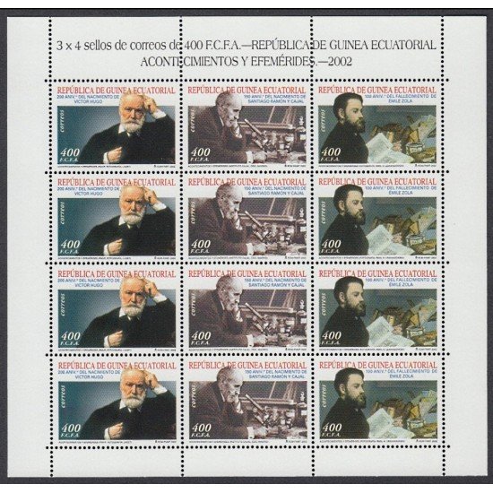 Guinea Ecuatorial 307/09 2003 Minihojita Acontecimientos y Efemérides MNH