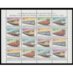 Guinea Ecuatorial 360/63 2005 Minihojita Trenes MNH Guinea Ecuatorial 360/63 2005 Minihojita Trenes MNH