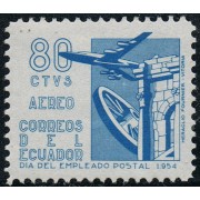 Ecuador A- 260 1954 Aéreo Día del Empleado Postal MH