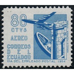 Ecuador A- 260 1954 Aéreo Día del Empleado Postal MH Ecuador A- 260 1954 Aéreo Día del Empleado Postal MH