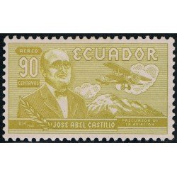 Ecuador A- 281 1955 Aéreo Cº José Abel Castillo Avión Variedad Variety de color Ecuador A- 281 1955 Aéreo Cº José Abel Castillo Avión Variedad Variety de color
