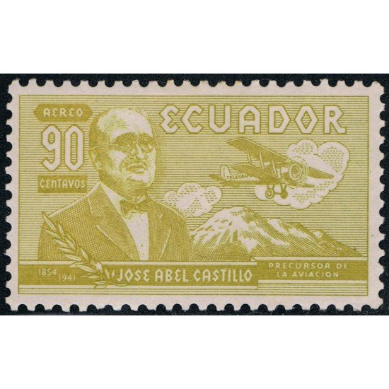 Ecuador A- 281 1955 Aéreo Cº José Abel Castillo Avión Variedad Variety de color Ecuador A- 281 1955 Aéreo Cº José Abel Castillo Avión Variedad Variety de color