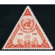 Ecuador A- 303 1956 10 Aniverasrio Naciones Unidas MNH