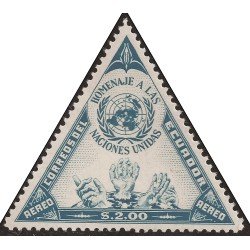 Ecuador A 316 1957 Aéreo Homenaje a las Naciones Unidas MNH Ecuador A 316 1957 Aéreo Homenaje a las Naciones Unidas MNH