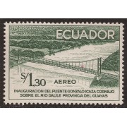 Ecuador A- 322 1958 Aéreo Inaguración Puente Gonzalo Icaza Cornejo MNH 