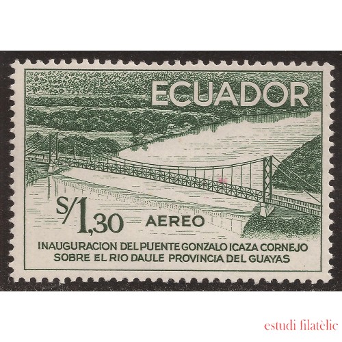 Ecuador A- 322 1958 Aéreo Inaguración Puente Gonzalo Icaza Cornejo MNH 