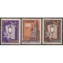 Ecuador A- 324/26 1958 Aéreo 3 Congreso Eucarístico Nacional en Guayaquil MNH Ecuador A- 324/26 1958 Aéreo 3 Congreso Eucarístico Nacional en Guayaquil MNH