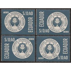 Ecuador A- 330/33 Aéreo III Congreso Eucarístico Internacional Religión MNH Ecuador A- 330/33 Aéreo III Congreso Eucarístico Internacional Religión MNH