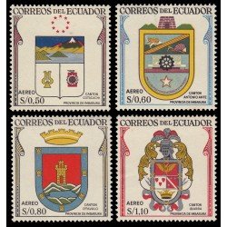 Ecuador A- 336/39 1958 Aéreo Escudos de Armas Provincia de Imbabura MNH Ecuador A- 336/39 1958 Aéreo Escudos de Armas Provincia de Imbabura MNH